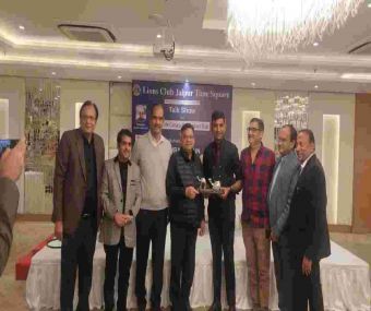 Saurabh Jain Felicitated by Lions Club Jaipur Time Square